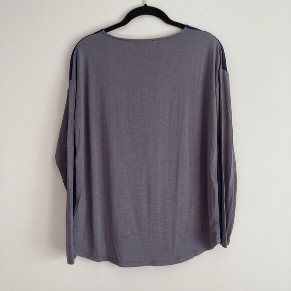 Boden Felicity Mixed Media Long Sleeve Color Block Silky Top Size 6 Artsy - Picture 5 of 9